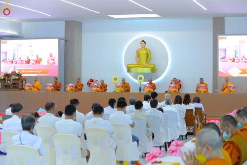 ภาพ No.83277:พิธีถวายสังฆทานคณะสงฆ์ 85 รูป  และพิธีทอดผ้าป่ายกช่อฟ้าดวงแก้ว มหาวิหารหลวงปู่  วันอาทิตย์ที่ 18 มิถุนายน 2566 ณ ศูนย์ปฏิบัติธรรมภาคใต้ อ.บางกล่ำ จ.สงขลา