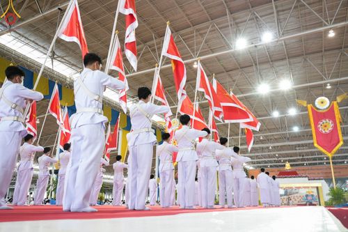 ภาพ No.99764:พิธีทอดผ้าป่า ต้นสมบัติจักรพรรดิ ในวันอาทิตย์ที่ 3 ธันวาคม พ.ศ. 2566 ณ สภาธรรมกายสากล วัดพระธรรมกาย จ.ปทุมธานี