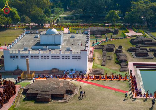 ภาพ No.132015:พิธีต้อนรับ พระ-สามเณร ธรรมยาตรา ในโครงการบรรพชา 1,250 รูป ณ แดนประสูติ สวนลุมพินี ประเทศเนปาล วันที่ 16-17 มีนาคม พ.ศ. 2567