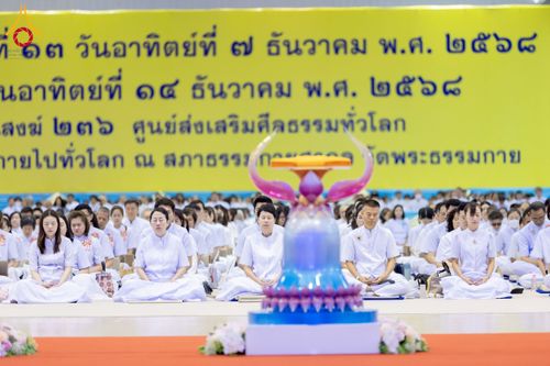 ภาพ No.277116:วันอาทิตย์ที่ 7 ธันวาคม พ.ศ. 2568 พิธีบูชาข้าวพระ ณ สภาธรรมกายสากล วัดพระธรรมกาย