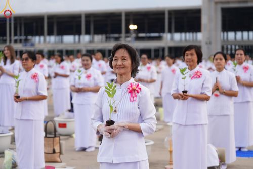 ภาพ No.160397:พิธีปลูกต้นทรัพย์บานชื่น ณ ลานธรรม พระมหาธรรมกายเจดีย์ วัดพระธรรมกาย จ.ปทุมธานี วันพฤหัสบดีที่ 10 ตุลาคม พ.ศ. 2567