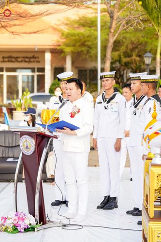 ภาพ No.58093:พิธีตักบาตรพระภิกษุและสามเณร 180 รูป ณ ลานองค์พระสมุทรเจดีย์ จ.สมุทรปราการ วันเสาร์ที่ 27 เมษายน พ.ศ. 2567