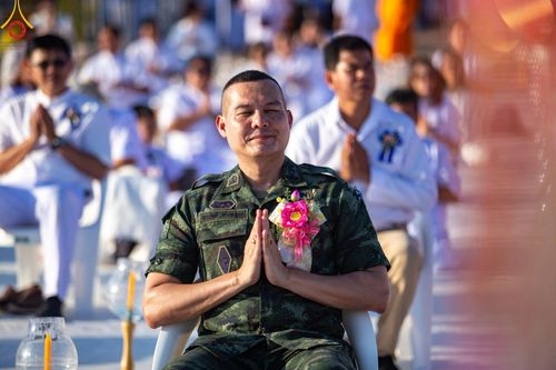 ภาพ No.211604:วันอาทิตย์ที่ 16 มีนาคม พ.ศ. 2568 พิธีอัญเชิญพระบรมสารีริกธาตุ ประดิษฐาน ณ ปทุมเจดีย์ ศูนย์อบรมเยาวชนปัตตานี