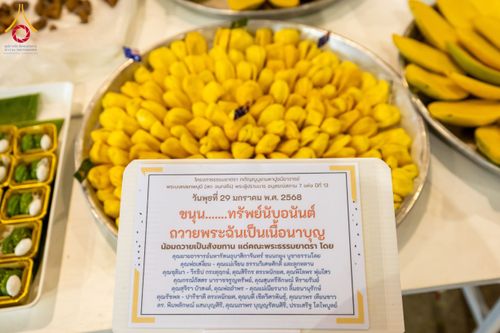 ภาพ No.203327:พิธีถวายภัตตาหารเป็นสังฆทาน แด่พระธรรมยาตรา ณ วัดพระธรรมกาย ตำบลคลองสาม อำเภอคลองหลวง จังหวัดปทุมธานี ในโครงการธรรมยาตรา กตัญญูบูชา มหาปูชนียาจารย์ พระมงคลเทพมุนี(สด จนฺทสโร) พระผู้ปราบมาร อนุสรณ์สถาน 7 แห่ง ปีที่ 13 วันที่ 29 มกราคม พ.ศ. 2568