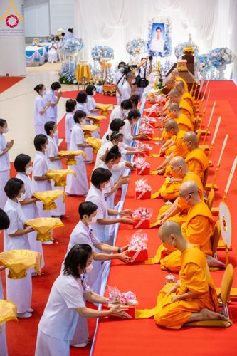 ภาพ No.90676:พิธีบำเพ็ญกุศลสวดพระอภิธรรม อุบาสกถาวร พรหมถาวร (อุบาสกผู้ปั้นพระ) วันอาทิตย์ที่ 15 ตุลาคม พ.ศ. 2566 ณ ห้องแก้วสารพัดนึก 1 สภาธรรมกายสากล วัดพระธรรมกาย จ.ปทุมธานี