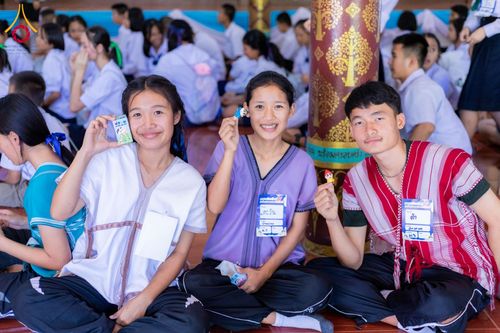 ภาพ No.184196:กิจกรรมวันรวมพลังเด็กดี V-Star จังหวัดตาก ประจำปี 2567  วันที่ 6 ธันวาคม พ.ศ. 2567 ณ วัดดอนเจดีย์ อ.พบพระ จ.ตาก