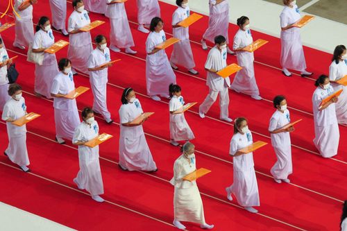 ภาพ No.99841:พิธีทอดผ้าป่า ต้นสมบัติจักรพรรดิ ในวันอาทิตย์ที่ 3 ธันวาคม พ.ศ. 2566 ณ สภาธรรมกายสากล วัดพระธรรมกาย จ.ปทุมธานี