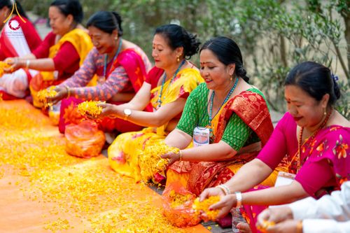 ภาพ No.132092:พิธีต้อนรับ พระ-สามเณร ธรรมยาตรา ในโครงการบรรพชา 1,250 รูป ณ แดนประสูติ สวนลุมพินี ประเทศเนปาล วันที่ 16-17 มีนาคม พ.ศ. 2567