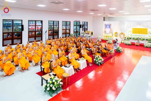 ภาพ No.314907:วันอาทิตย์ที่ 22 มีนาคม พ.ศ. 2569 พิธีบำเพ็ญกุศล คุณพ่อณรงค์ จินตมากุล  สิริอายุ 99 ปี 11 เดือน โยมบิดา พระครูปลัดรัตนวีรวัฒน์ (รังสฤษดิ์ อิทฺธิจินตโก) ที่ปรึกษาเจ้าคณะจังหวัดปทุมธานี เจ้าอาวาสวัดพระธรรมกาย  ณ ห้องปลูกศรัทธา 2 วัดพระธรรมกาย ปทุมธานี