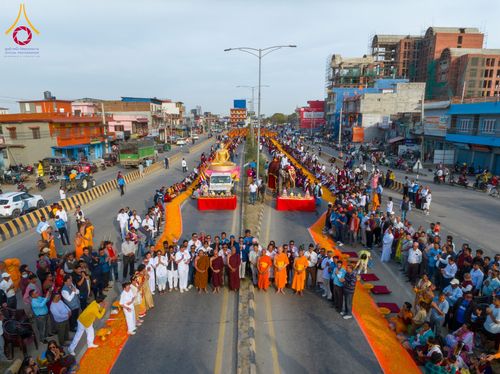 ภาพ No.132051:พิธีต้อนรับ พระ-สามเณร ธรรมยาตรา ในโครงการบรรพชา 1,250 รูป ณ แดนประสูติ สวนลุมพินี ประเทศเนปาล วันที่ 16-17 มีนาคม พ.ศ. 2567