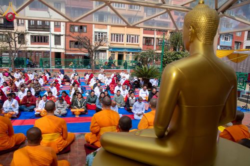 ภาพ No.129782:พิธีตัดปอยผมและแห่นาคธรรมทายาท ในโครงการบรรพชา 1,250 รูป ณ แดนประสูติ สวนลุมพินี ประเทศเนปาล วันที่ 2 มีนาคม พ.ศ. 2567