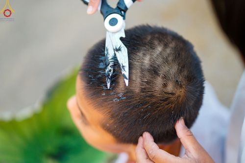 ภาพ No.63346:Photo Story  มหัศจรรย์วัดดงดินแดง Episode 1  พิธีปลงผมนาคธรรมทายาท  ในโครงการบรรพชาอุปสมบทหมู่ ฟื้นฟูพระพุทธศาสนาทั่วไทย วัดดงดินแดง ณ ลำน้ำแม่ตื่น อ.อมก๋อย จ.เชียงใหม่ วันที่ 2 เมษายน พ.ศ. 2567