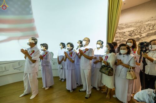 ภาพ No.103711:พิธีเปิดห้องนิทรรศการเพื่อสันติภาพโลก World Peace Lies Within ONE MAN'S VISION   วาระอายุวัฒนมงคล 83 ปี หลวงพ่อทัตตชีโว ณ ชั้น 2 อาคาร 100 ปี คุณยายอาจารย์ฯ วัดพระธรรมกาย วันพฤหัสบดีที่ 21 ธันวาคม พ.ศ. 2566