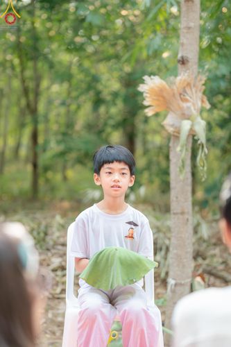 ภาพ No.135032: พิธีบรรพชาสามเณร  พิธีตักบาตรฉลองสามเณรใหม่ วันที่ 1 เมษายน พ.ศ.2567 ในโครงการบรรพชาสามเณรฟื้นฟูพระพุทธศาสนาทั่วไทย ณ ศูนย์ปฏิบัติธรรมแก้วเมืองเลย