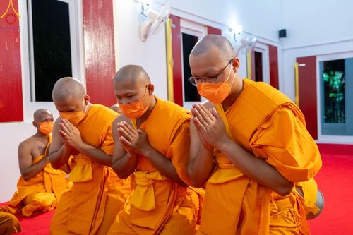 ภาพ No.102154:พิธีบรรพชาธรรมทายาท ในโครงการอุปสมบทหมู่ รุ่นบูชาธรรมมหาปูชนียาจารย์ ณ วัดเขาตะแบก อ.ศรีราชา จ.ชลบุรี วันเสาร์ที่ 9 ธันวาคม พ.ศ. 2566