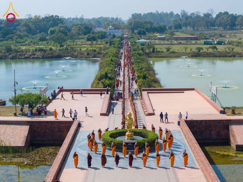 ภาพ No.132022:พิธีต้อนรับ พระ-สามเณร ธรรมยาตรา ในโครงการบรรพชา 1,250 รูป ณ แดนประสูติ สวนลุมพินี ประเทศเนปาล วันที่ 16-17 มีนาคม พ.ศ. 2567