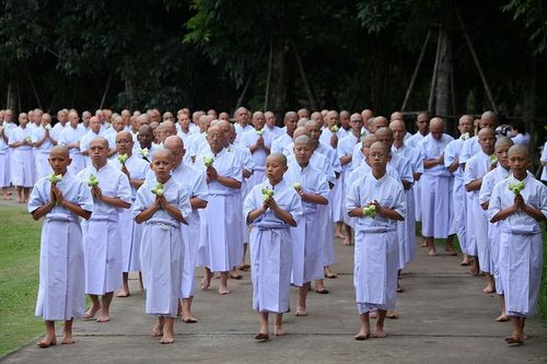 ภาพ No.9024:พิธีบรรพชาอุปสมบทและตักบาตรพระธรรมทายาทนานาชาติ รุ่นที่ 11