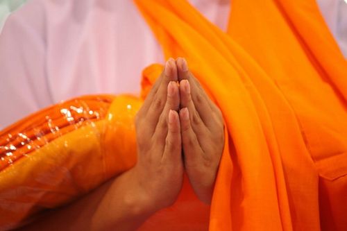 ภาพ No.8962:พิธีเวียนประทักษิณ วันทาเจดีย์และพิธีขอสรณคมน์และศีลของธรรมทายาทในวันบรรพชา 