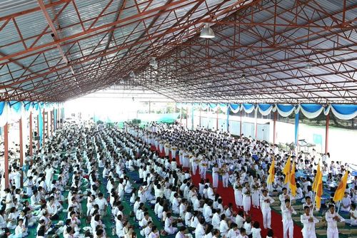 ภาพ No.9282:พิธีทอดผ้าป่าสร้างอาคารเอนกประสงค์ ณ พุทธอุทยานนานาชาติ อ.โพนพิสัย