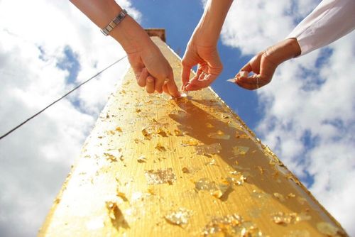 ภาพ No.9292:พิธีตอกเสาเข็มสร้างอาคารเอนกประสงค์ ณ พุทธอุทยานนานาชาติ อ.โพนพิสัย