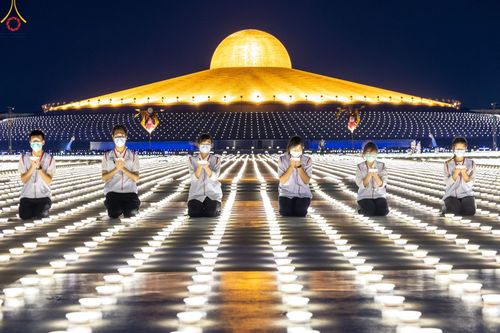 ภาพ No.48362:ประมวลภาพพิธีจุดประทีป เนื่องในวันอาสาฬหบูชา ประจำปี 2565