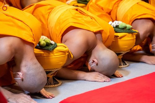 ภาพ No.46417:ประมวลภาพพิธีอุปสมบทอุทิศชีวิตสามเณรเปรียญธรรม 17 รูป ในวันวิสาขบูชา พ.ศ.  2565