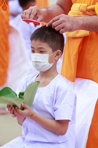 ภาพ No.43868:ประมวลภาพพิธีปลงผมธรรมทายาท ในโครงการบรรพชาสามเณรฟื้นฟูพระพุทธศาสนาทั่วไทย ณ ศูนย์อบรมเยาวชนกาญจนบุรี