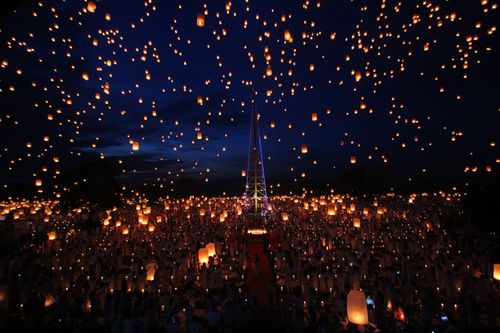 ภาพ No.4808:พิธีตอกเสาเข็มต้นแรกสถาปนา ปทุมรัตน์ธรรมเจดีย์