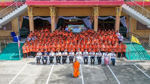 ภาพ No.338464:วันที่ 2-3 กรกฎาคม พ.ศ.2569 โครงการอบรมคุณธรรม จริยธรรมและความดีสากล ประจำปีการศึกษา2569 นักเรียนกว่า 150 คน  ณ วัดราษฎร์บูรณะ (วัดบางปลา) ต.บางปลา อ.บางพลี จ.สมุทรปราการ