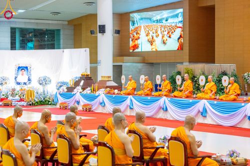 ภาพ No.90652:พิธีบำเพ็ญกุศลสวดพระอภิธรรม อุบาสกถาวร พรหมถาวร (อุบาสกผู้ปั้นพระ) วันอาทิตย์ที่ 15 ตุลาคม พ.ศ. 2566 ณ ห้องแก้วสารพัดนึก 1 สภาธรรมกายสากล วัดพระธรรมกาย จ.ปทุมธานี