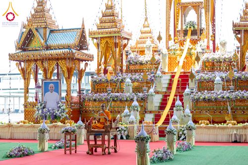 ภาพ No.316485:วันอาทิตย์ที่ 29 มีนาคม พ.ศ. 2569 พิธีทอดผ้าบังสุกุลและพิธีชำระร่าง โยมพ่อณรงค์ จินตมากุล  สิริอายุ 99 ปี 11 เดือน โยมบิดา พระครูปลัดรัตนวีรวัฒน์ (รังสฤษดิ์ อิทฺธิจินตโก) ที่ปรึกษาเจ้าคณะจังหวัดปทุมธานี เจ้าอาวาสวัดพระธรรมกาย  ณ ฌาปนสถานชั่วคราว ทางเข้า 