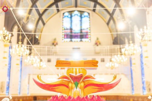 ภาพ No.96415:พิธีทอดกฐินราชันปฐพี ราชินีที่ดิน เพื่อซื้อที่ดินหลังโบสถ์ ฉลองครบรอบ 10 ปีสถาปนาโบสถ์วัดพุทธ วันอาทิตย์ที่ 19 พฤศจิกายน พ.ศ. 2566 ณ วัดพระธรรมกายนิวคาสเซิล ประเทศอังกฤษ