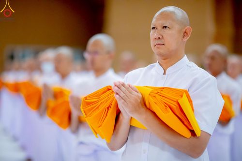 ภาพ No.217160:วันเสาร์ที่ 12 เมษายน พ.ศ. 2568 พิธีบรรพชา พิธีขอศีลและขอนิสสัย พิธีมอบบาตร ในโครงการอุปสมบทหมู่ บูชาธรรมหลวงพ่อธัมมชโย, โครงการธรรมทายาท ระดับอุดมศึกษา รุ่นที่ 52 ,  โครงการบวชพระนานาชาติ AEC & WAB CEO รุ่นที่ 4 ณ วัดพระธรรมกาย