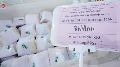 ภาพ No.75179:พิธีถวายภัตตาหารเป็นสังฆทาน แด่คณะพระธรรมยาตราฯ ในโครงการธรรมยาตรากตัญญูบูชา มหาปูชนียาจารย์ พระมงคลเทพมุนี(สด จนฺทสโร) พระผู้ปราบมาร อนุสรณ์สถาน 7 แห่ง ปีที่ 11 วันที่ 31 มกราคม พ.ศ. 2566