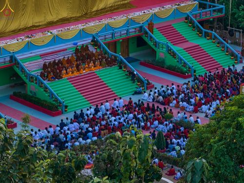 ภาพ No.63509:พิธีถวายและฉลองพระพุทธรูปปางไสยาสน์ขนาด 126 ฟุต ใหญ่ที่สุดในประเทศบังกลาเทศ ณ วัดจูราชารี สาขะ บานา วิหาร รังกามาติ วันที่ 16 พฤศจิกายน พ.ศ. 2565