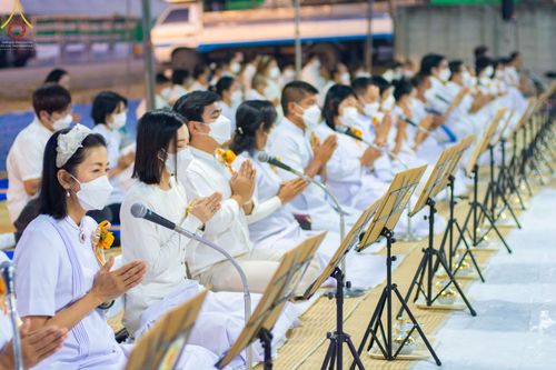 ภาพ No.74353:พิธีถวายภัตตาหารเป็นสังฆทาน แด่คณะพระธรรมยาตราฯ ในโครงการธรรมยาตรากตัญญูบูชา มหาปูชนียาจารย์ พระมงคลเทพมุนี(สด จนฺทสโร) พระผู้ปราบมาร อนุสรณ์สถาน 7 แห่ง ปีที่ 11 วันที่ 26 มกราคม พ.ศ. 2566