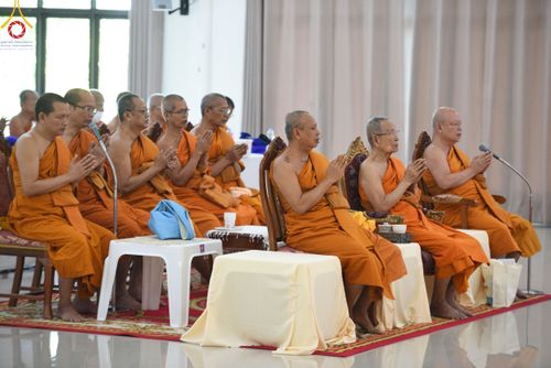 ภาพ No.103566:พิธีถวายจตุปัจจัย และภัตตาหารเป็นสังฆทาน , พิธีมอบอักษรสารตราตั้งฐานานุกรม และพัดยศ , การประชุมคณะสงฆ์ประจำจังหวัดสระบุรี  ณ ศูนย์ปฏิบัติธรรมจังหวัดสระบุรี อ.พระพุทธบาท จ.สระบุรี   วันอังคารที่ 19 ธันวาคม  พ.ศ. 2566