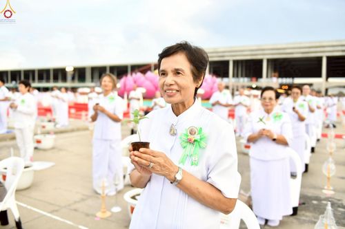 ภาพ No.252879:วันที่ 10 ตุลาคม พ.ศ. 2568 พิธีปลูกต้นทรัพย์บานชื่น ณ ลานธรรม วัดพระธรรมกาย