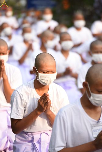 ภาพ No.79400:พิธีเวียนประทักษิณ ขอขมา มอบผ้าไตร โครงการบรรพชาสามเณรฟื้นฟูพระพุทธศาสนาทั่วไทย ณ วัดพระพุทธบาทราชวรมหาวิหาร อ.พระพุทธบาท จ.สระบุรี วันที่ 1 เมษายน พ.ศ. 2566