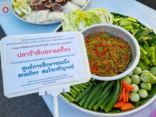 ภาพ No.108490:ถวายภัตตาหารเป็นสังฆทาน แด่คณะพระธรรมยาตราฯ ในโครงการธรรมยาตรากตัญญูบูชา มหาปูชนียาจารย์ พระมงคลเทพมุนี(สด จนฺทสโร) พระผู้ปราบมาร อนุสรณ์สถาน 7 แห่ง ปีที่ 12 วันที่ 7 มกราคม พ.ศ. 2567 ณ อนุสรณ์สถานโลตัสแลนด์ จ.สุพรรณบุรี