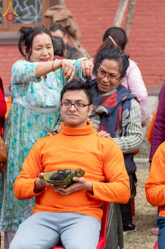 ภาพ No.209807:วันที่ 28 กุมภาพันธ์ พ.ศ.2568 พิธีเปิดโครงการบวชสามเณร พิธีถวายไทยธรรม พิธีขอขมามอบผ้าไตร  ณ เมืองปาตัน ประเทศเนปาล