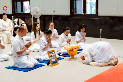 ภาพ No.223609:วันที่ 11 พฤษภาคม พ.ศ. 2568 พิธีบรรพชาของอุบาสก พิสิทธิ์ หมื่นแกล้ว  ณ วัดพระธรรมกาย