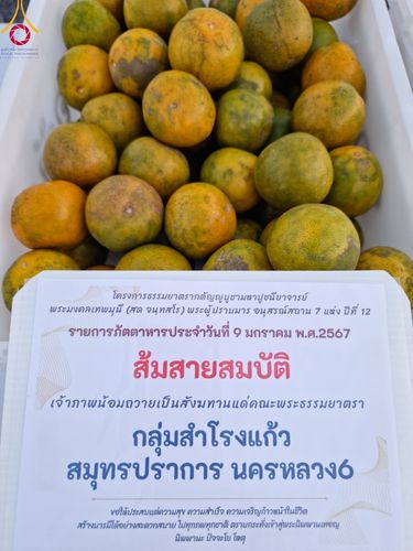 ภาพ No.109037:พิธีถวายภัตตาหารเป็นสังฆทาน แด่คณะพระธรรมยาตราฯ ในโครงการธรรมยาตรากตัญญูบูชา มหาปูชนียาจารย์ พระมงคลเทพมุนี(สด จนฺทสโร) พระผู้ปราบมาร อนุสรณ์สถาน 7 แห่ง ปีที่ 12 วันที่ 9 มกราคม พ.ศ. 2567 ณ อนุสรณ์สถานคลองบางนางแท่น  อ.สามพราน จ.นครปฐม