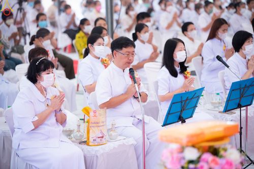 ภาพ No.84348:พิธีทอดผ้าป่า พิธีอัญเชิญปฐมรัตนปฐวี และพิธีตอกเสาเข็มต้นสุดท้าย เพื่อสถาปนาอาคาร 80 ปี หลวงพ่อธัมมชโย ณ ศูนย์ปฏิบัติธรรมวิหารแดง ตำบลเจริญธรรม อำเภอวิหารแดง จ.สระบุรี  วันที่ 23 กรกฎาคม พ.ศ. 2566