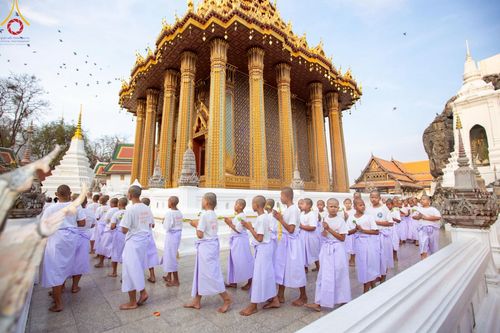 ภาพ No.216340:วันเสาร์ที่ 5 เมษายน พ.ศ. 2568 พิธีขอบรรพชา พิธีขอสรณคมน์และศีล พิธีขอนิสสัย พิธีถวายบาตร ในโครงการบรรพชาสามเณรฟื้นฟูพระพุทธศาสนาทั่วไทย  ณ วัดพระพุทธบาท ราชวรมหาวิหาร ต.ขุนโขลน อ.พระพุทธบาท จ.สระบุรี