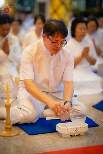 ภาพ No.210714:วันพฤหัสบดีที่ 13 มีนาคม พ.ศ. 2568  สมโภชพระประธานอุโบสถวัดป่าอุบลแก้ว จังหวัดอุบลราชธานี