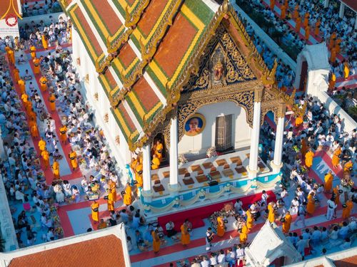 ภาพ No.197783:พิธีตักบาตรพระธรรมยาตรา ณ อนุสรณ์สถานลำดับที่ 4 สถานที่เกิดด้วยกายธรรม วัดโบสถ์(บน) ต.บางคูเวียง จ.นนทบุรี ในโครงการธรรมยาตรา กตัญญูบูชา มหาปูชนียาจารย์ พระมงคลเทพมุนี(สด จนฺทสโร) พระผู้ปราบมาร อนุสรณ์สถาน 7 แห่ง ปีที่ 13 วันที่ 19 มกราคม พ.ศ. 2568