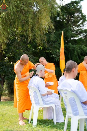 ภาพ No.147522:พิธีตัดปอยผม ขอขมา มอบบาตร ผ้าไตร โครงการปฐมอุปสมบท สมโภชอุโบสถ บูชาธรรม 80 ปี หลวงพ่อธัมมชโย ณ วัดพระธรรมกายโทชิหงิ ประเทศญี่ปุ่น วันพฤหัสบดีที่ 8 สิงหาคม พ.ศ. 2567