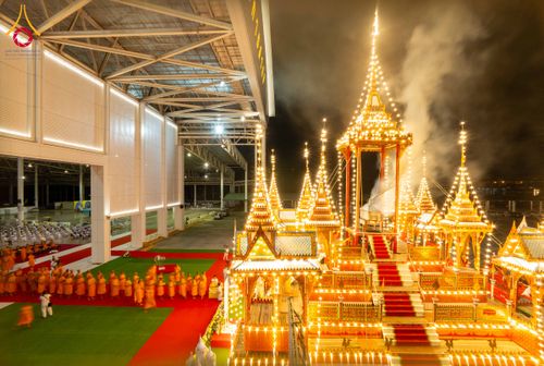 ภาพ No.316705:วันอาทิตย์ที่ 29 มีนาคม พ.ศ. 2569 พิธีทอดผ้าบังสุกุลและพิธีชำระร่าง โยมพ่อณรงค์ จินตมากุล  สิริอายุ 99 ปี 11 เดือน โยมบิดา พระครูปลัดรัตนวีรวัฒน์ (รังสฤษดิ์ อิทฺธิจินตโก) ที่ปรึกษาเจ้าคณะจังหวัดปทุมธานี เจ้าอาวาสวัดพระธรรมกาย  ณ ฌาปนสถานชั่วคราว ทางเข้า 