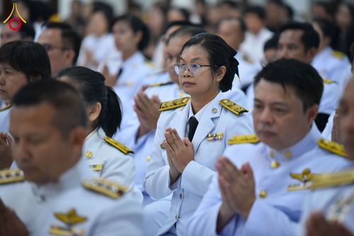 ภาพ No.280663:วันศุกร์ที่ 12 ธันวาคม พ.ศ.2568 พิธีบำเพ็ญกุศลปัญญาสมวาร (50 วัน) อุทิศถวายพระราชกุศลแด่ “พระพันปีหลวง” ณ วัดพระธรรมกาย